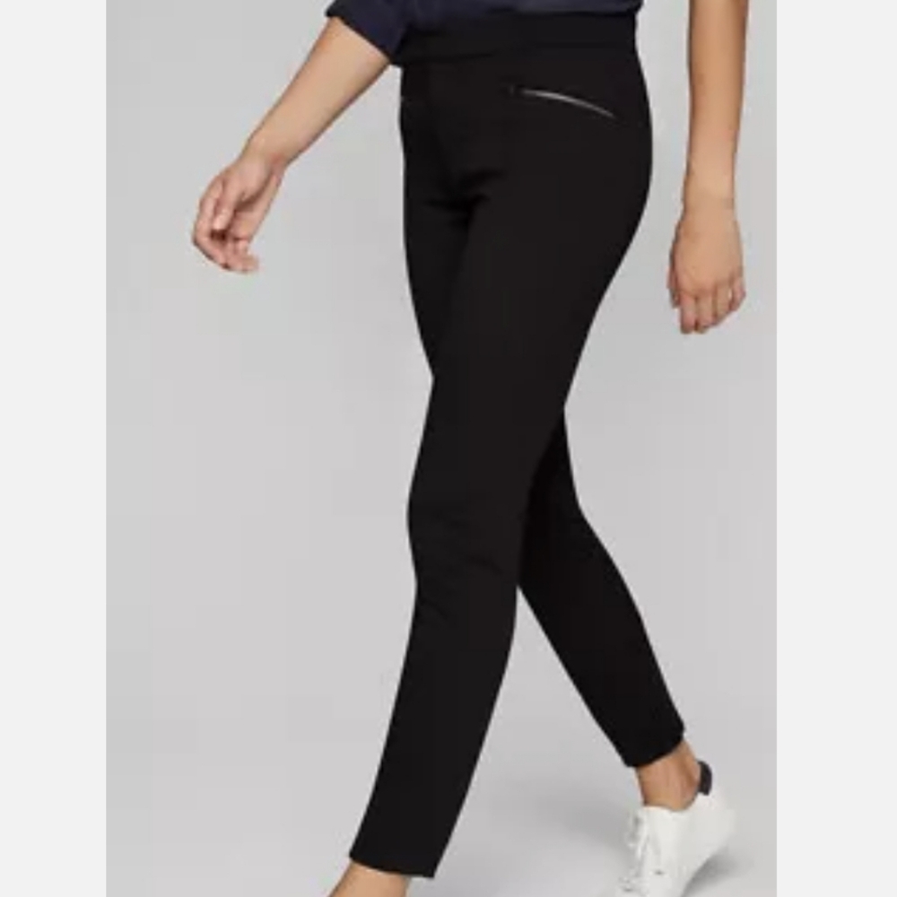 Athleta Women Ponte Moto 2.0 Stretch Legging Black Sz6